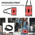 thumbnail image 5 of Shockproof Case for Samsung Tab A7 Lite 8.7 T220 T225, Military Grade Protection Rotating Stand Hand Strap Shoulder Strap Kids Friendly Bumper Rugged Case for Galaxy Tab A7 Lite 8.7",Red, 5 of 8