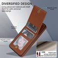 thumbnail image 5 of JiaheCover for Samsung Galaxy S21, Wallet Case with Credit Card Holder,Rugged Shockproof Kickstand Magnetic Buckle RFID Blocking Flip PU Leather Case, brown, 5 of 8