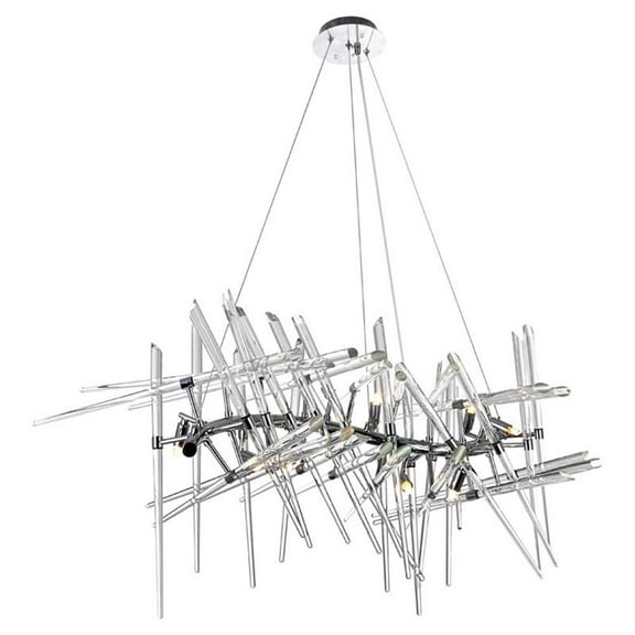 CWI Lighting Icicle 210 Light Contemporary Metal Chandelier in Chrome