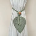 thumbnail image 6 of Bohemian Handwoven Leaf Curtain Tieback Strap, Polyester Tassel Curtain Holder with Bead Buckle for Home Decor Homestay Style, 6 of 6