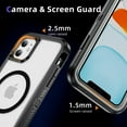 thumbnail image 7 of ELEHOLD for iPhone 11 Case,Compatible with Mag Safe Accessory,Magnetic Heavy Duty Drop Protection Invisible Kickstand Rugged Military-Grade Protective Phone Case ,Black+Clear, 7 of 7