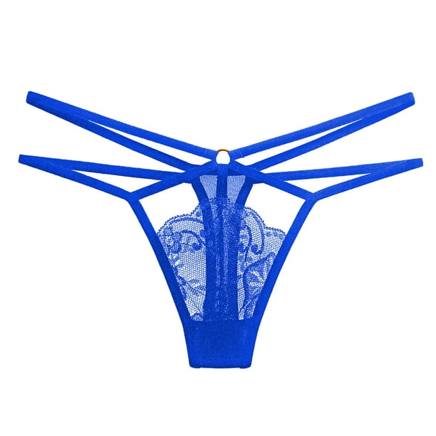 PEASKJP Tummy Control Underwear No Show Invisible Soft Stretch Bikini  Briefs Underwears Panties, Blue One Size