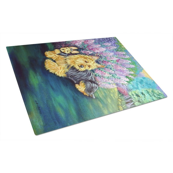 Caroline's Treasures Australian Terrier Glass Cutting Board Large