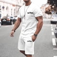 thumbnail image 3 of Los Angeles Graphic Short Sets for Men Short Sleeve Crewneck T Shirt and Shorts 2 Piece Matching Set Mens Summer Outfits, 3 of 6