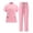 Pink, variant on AzureSilk Women's Uniform Set Quick Dry Short Sleeve Top with Pockets and Long Pants for Women Work Outfit Scrub Set Stretch Uniform
