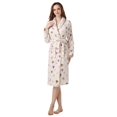 thumbnail image 2 of Richie House Women's Warm Fleece Bathrobe Robe RHW2318, 2 of 2