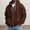 thumbnail image 2 of jiaxiM Waffle Knit Hoodies for Men Full Zip Sweatshirt Hooded with Pocket Loose Fit Drawstring Athletic Jackets, 2 of 5