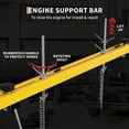 thumbnail image 4 of Aprafie 1100 lbs Engine Support Bar Traverse Hoist with Sliding Bracket & 12.2" Lift Screw with Rubber Crank for Pickup Trucks, Home Garages & Professional Auto Repair Shops, Yellow, 4 of 6