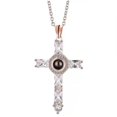 thumbnail image 1 of Ladies Cross Necklace, Faithful Religious Jewelry Gift, 1 of 4
