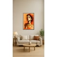 thumbnail image 2 of Contemporary Portrait Poster – Elegant Woman in Vibrant Orange Expressionist Style 【Photo Paper】, 2 of 3