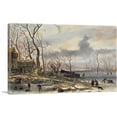 thumbnail image 1 of ARTCANVAS A Winter Scene Canvas Art Print by Jan Van Kessel Elder - Size: 26" x 18" (0.75" Deep), 1 of 9
