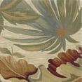 thumbnail image 4 of 2' x 10' Ivory Tropical Leaves Wool Indoor Runner Rug, 4 of 5