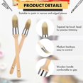 thumbnail image 2 of Trim Paint Brush with Wooden Handle Round Edge Painting Tool, 2 of 5
