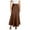 Brown, variant on Women's Satin High Waist Long Skirt - Elastic Stitching Slim Fit Hip Skirt for Party/Office/Daily Wear
