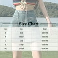thumbnail image 5 of Felirenzacia Jean Shorts for Women Trendy High Waisted Stretchy Denim Summer Raw Hem Mom Long Shorts Cutoff Jorts,Blue,2XL, 5 of 6