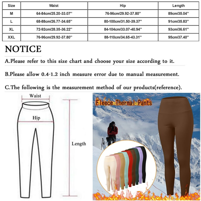 Thermal Trousers For Women Crew Neck Lined Thermal Pants Winter Trousers  Slim Leggings 1 Pack Pants Thermal Leggings Underwear Thermal Underwear  Bottoms Green XXL 