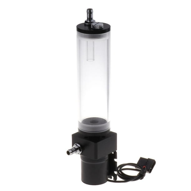 Tanque de agua cilíndrico + bomba de rosca G1/4 de 19 W para refrigeración por agua de ordenador. 160 mm