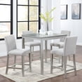 thumbnail image 2 of Miekor Furniture Wooden Dining Square Table, Kitchen Table for Small Space, 4 Person Counter Height Table, Gray BS8756, 2 of 6