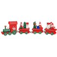 thumbnail image 1 of Christmas Train Painted Wooden Christmas Decoration For Xmas Table Top Ornament For Festival Party Decor, 1 of 3
