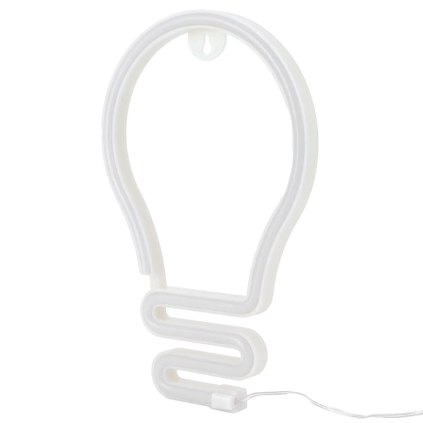 Luz de neón, forma de bombilla Luz de neón Lámpara de pared Lámpara de neón Rendimiento sólido
