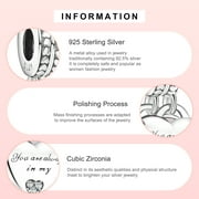NINGAN 925 Sterling Silver Mother and Daughter Hearts Dangle Charm for Women Moment Bracelet Necklace Pendant