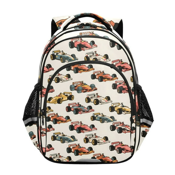 ALAZA Racing Cars School Backpack Elementary Bag Bookbag Travel Rucksack
