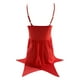 thumbnail image 3 of Gibobby Lencería sexy para mujer Conjunto de lencería sexy de Navidad de Papá Noel para mujer con liguero de encaje Teddy Body (Rojo, L), 3 of 5