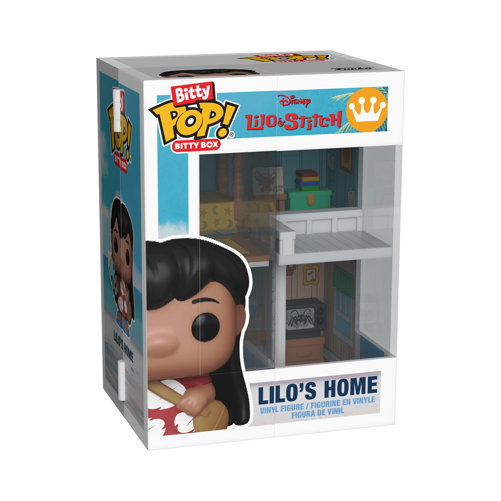 Funko Bitty POP! Box: Lilo & Stitch - Lilo's Home with Superhero Stitch and Lilo with Scrump Collectible Vinyl Mini-Figure