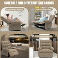 thumbnail image 3 of Segmart Home Fabric Recliner Reclining Chair with Remote Control, Heavy Duty 300lbs Antiskid Chenille Fabric for Elderly, 2 Motors Modern Sofa Home Theater Seating for Living Room Bedroom, Brown, 3 of 8