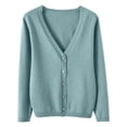 thumbnail image 5 of Garbnen Women's Cardigan Sweaters Lightweight Button Up Women Long Sleeve Sweater V Neck Open Front Knit Trendy Clothes XL, 5 of 5