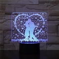 thumbnail image 2 of Lámpara de mesa Love 3D LED con luz nocturna para dormitorio infantil, 2 of 3