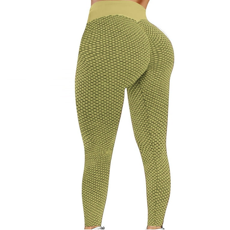 Honeycomb Textured Leggings for Women Lift Butt Scrunch Booty
