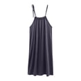 thumbnail image 2 of ZyeKqe Womens Nightgown Sleeveless Spaghetti Strap Casual Lightweight Soft Comfy Loungewear Crewneck Sleep Mini Dress, 2 of 5