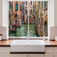 thumbnail image 2 of Ambesonne Venice Kitchen Curtains, Famous Streets on Water, 55"x39", Multicolor, 2 of 3