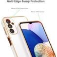 thumbnail image 4 of for Samsung Galaxy A14 5G Case Luxury Plating Case Cover Slim Lightweight Glossy Bling Phone Case Soft TPU Shockproof Bumper Case Electroplated Case,White, 4 of 10