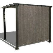 Alion Home Mocha Brown Sun Shade Privacy Panel with Grommets on 2 Sides for Patio, Awning, Window, Pergola or Gazebo 6' x 4'