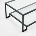 thumbnail image 2 of Home Gear Glass Top Black Frame Coffee Table with Storage, 2 of 5