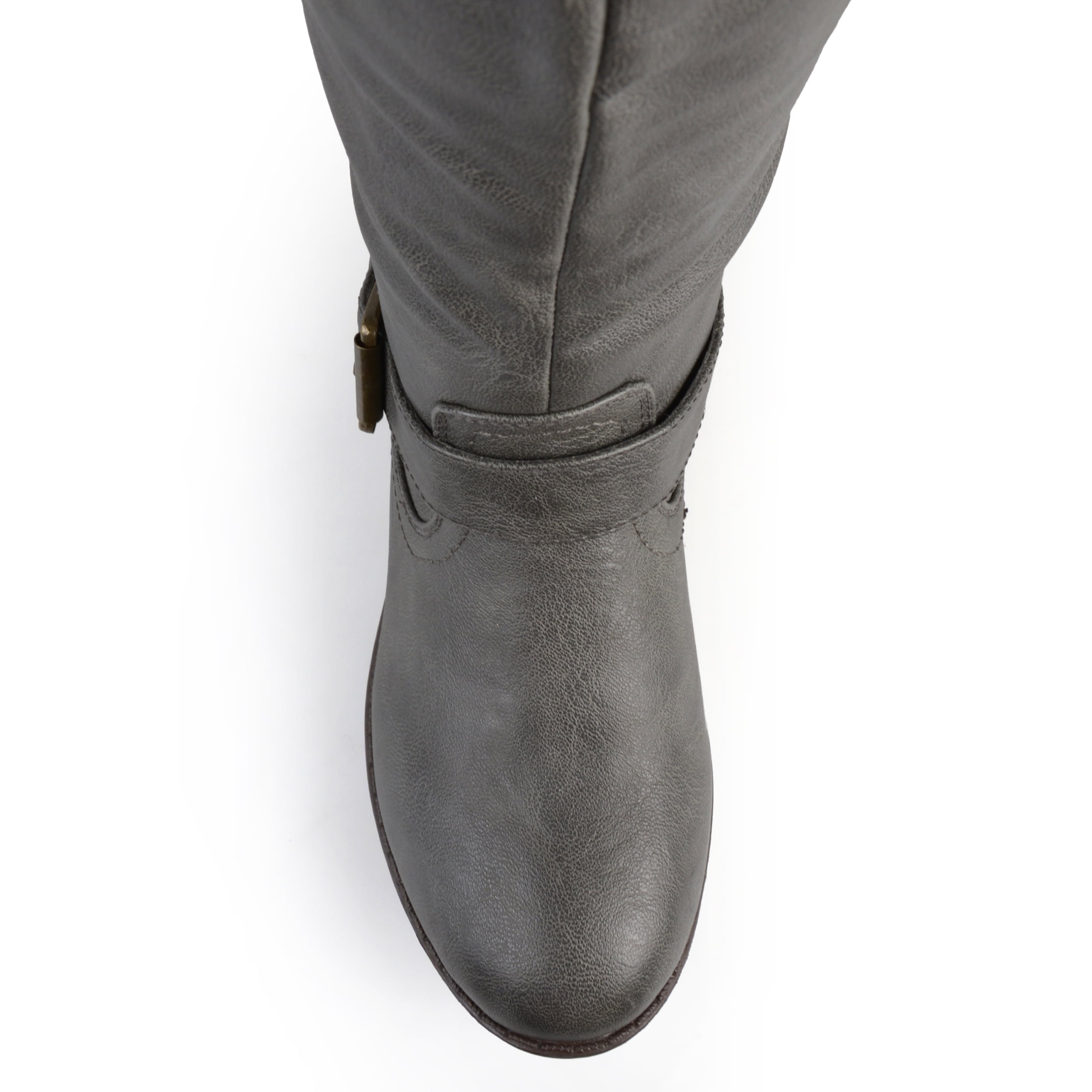 Grey wide 2025 calf riding boots