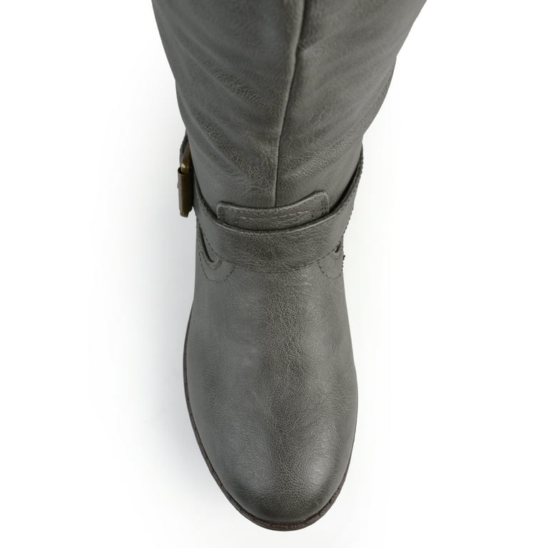 Women's Extra Wide Calf Knee-high Studded Riding Boots 