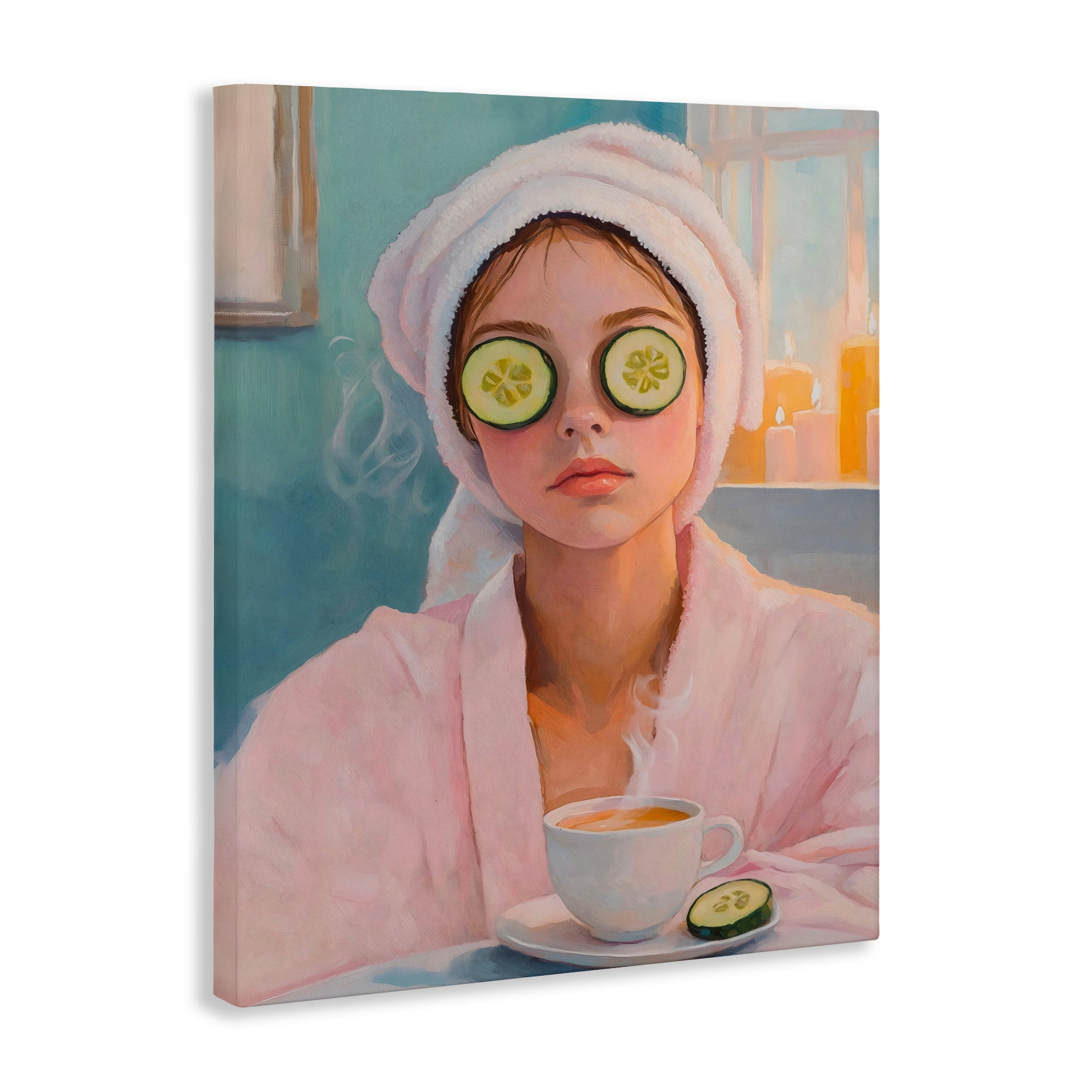 Stupell Industries Spa Day Cucumber Self Care Canvas Wall Art, design by The Prints Vibe