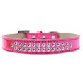 thumbnail image 1 of Two Row Clear Crystal Size 16 Pink Ice Cream Dog Collar, 1 of 1