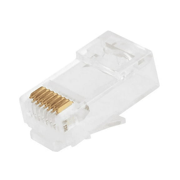 MP-MP6U8P8C-R  8P8C RJ45 Plug with Inserts for Solid Cat6 Ethernet Cable