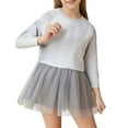 thumbnail image 2 of EnJoCho Toddler Girls Sweatshirt Dress Cotton Winter Long Sleeve Shirts with Tutu Skirts Kids Casual Pullover Outwear 2-7 Years, 2 of 6