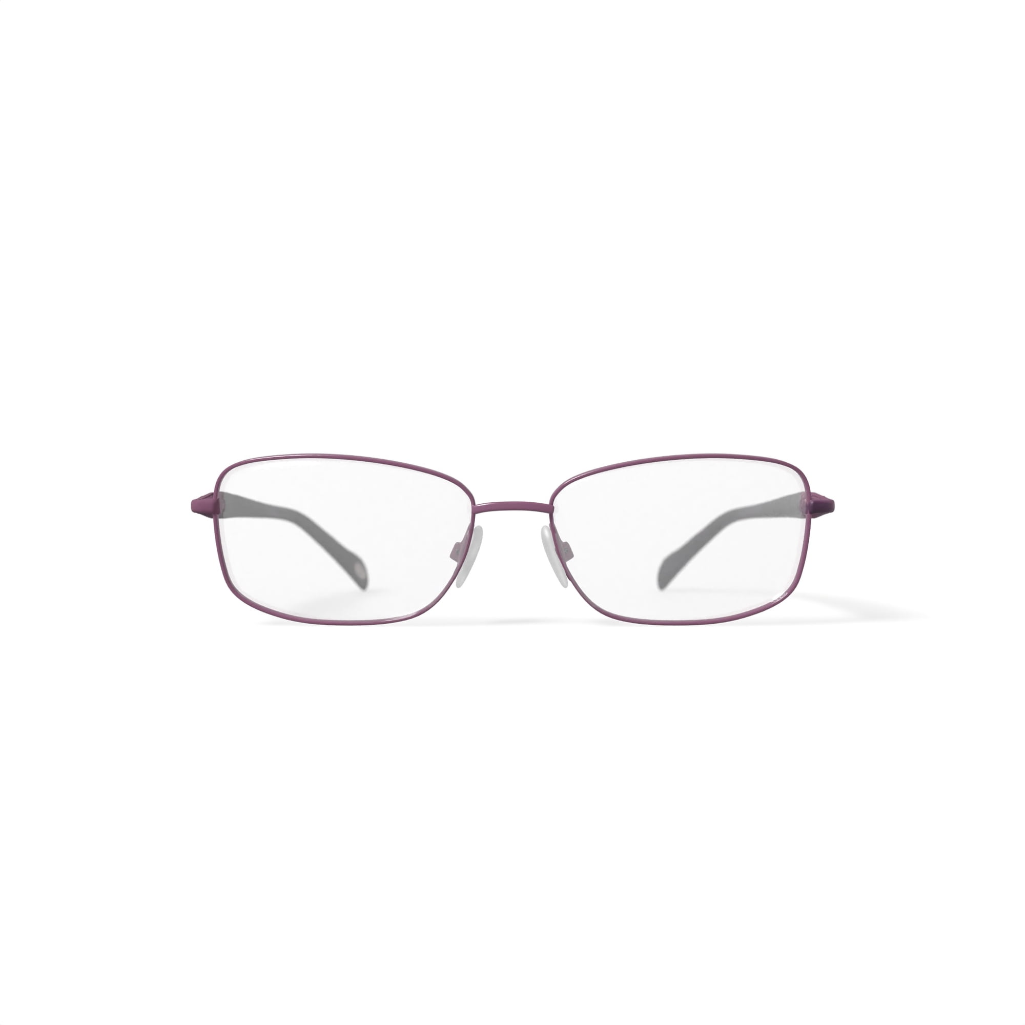 Laura Ashley Women's Mia Rectangular Prescription Eyeglasses with Case, Rose/Burgundy