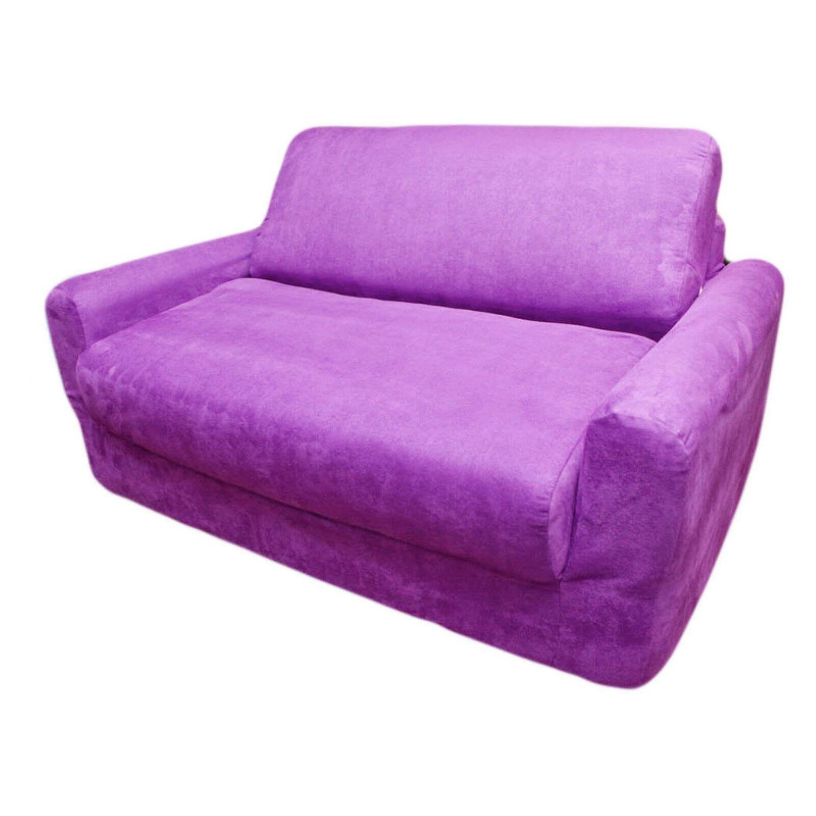 Fun Furnishings Purple Sofa Sleeper with Pillows