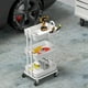 thumbnail image 5 of Rolling Utility Cart Simple Houseware, 3 niveles, blanco con balde, 5 of 9