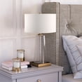 thumbnail image 2 of Henn&Hart 15" Seeded Glass/Brass Metal/Glass/Fabric Table Lamp, 2 of 8