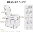thumbnail image 5 of NANAHuang High Stretch Dining Room Chair Covers with Skirt Easy Fit Removable Spandex Kitchen Parson Chair Slipcovers Washable Chair Protector for Wedding Party Banquet Hotel(Set of 6,Green), 5 of 6