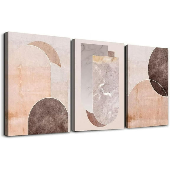 Boho Wall Decor Living Room Canvas Wall Art For Office Family Wall Decorations For Bedroom Modern Abstract Geometry Paintings Canvas Pictures Artwork Inspirational Home Decor 3 Pieces Set