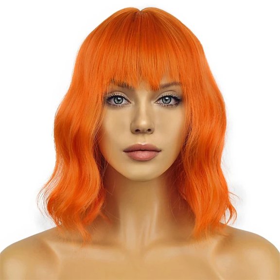 Nvzi-c Wig Curly Hair Wave Medium Temperament Wig Headgear(11.8in，A100)
